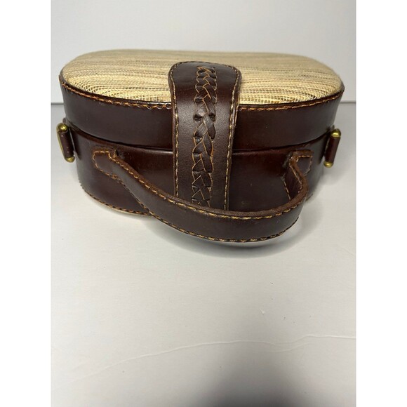 Handmade purse in Indonesia Sita Fashion Bali Mixed leather and fabric New - Picture 4 of 8